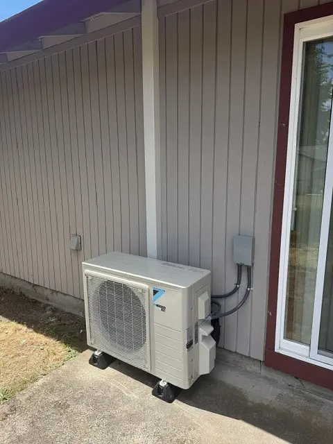 Ductless mini-split condenser install