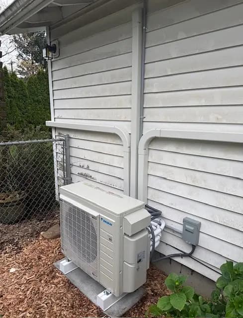 Ductless mini-split condenser install