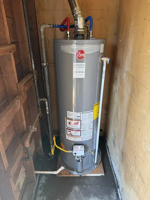 Rheem water heater install