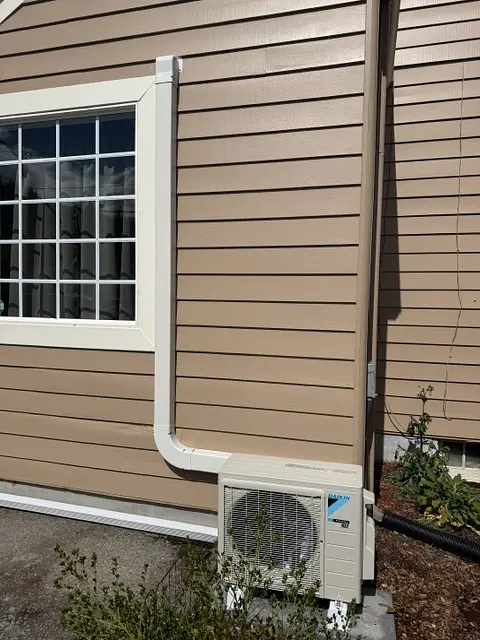 Ductless mini-split condenser install