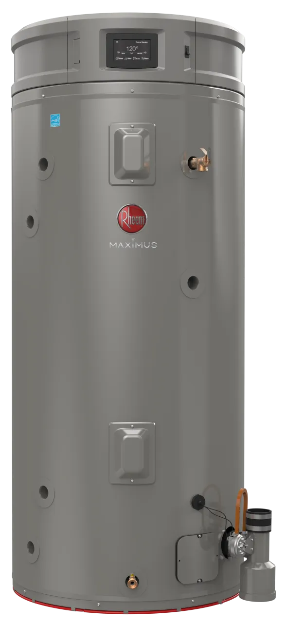 Rheem Professional Prestige Maximus Heavy Duty gas tank water heater with LeakSense